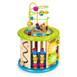 Drewniana kostka edukacyjna z grami i klockami łowienie rybek ECOTOYS