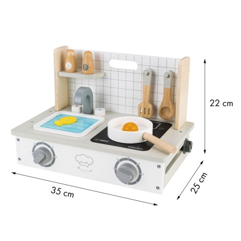 Drewniana kuchenka z akcesoriami mini kuchnia ECOTOYS Drewniana kuchenka z akcesoriami mini kuchnia ECOTOYS