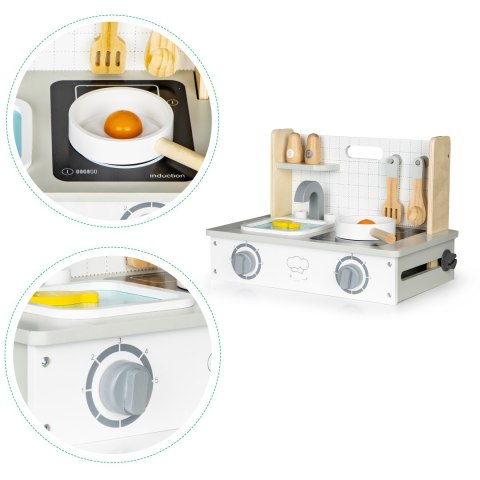 Drewniana kuchenka z akcesoriami mini kuchnia ECOTOYS Drewniana kuchenka z akcesoriami mini kuchnia ECOTOYS