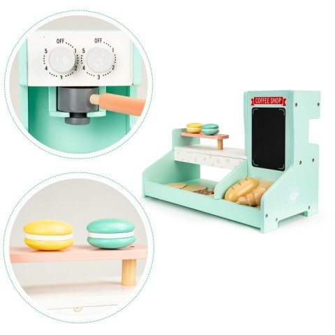 Drewniana kuchnia kawiarnia sklep cukiernia ECOTOYS Drewniana kuchnia kawiarnia sklep cukiernia ECOTOYS