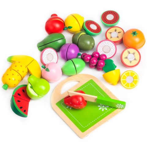 Drewniane owoce do krojenia 20 sztuk ECOTOYS Drewniane owoce do krojenia 20 sztuk ECOTOYS