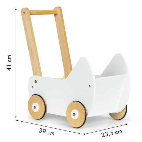Drewniany wózek dla lalek pchacz chodzik ECOTOYS Drewniany wózek dla lalek pchacz chodzik ECOTOYS