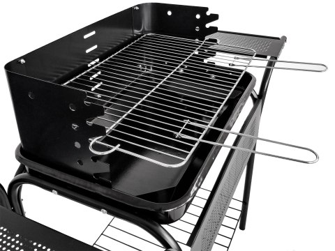 Grill ogrodowy metalowe półki regulacja rusztu koła MultiGarden Grill ogrodowy metalowe półki regulacja rusztu koła MultiGarden