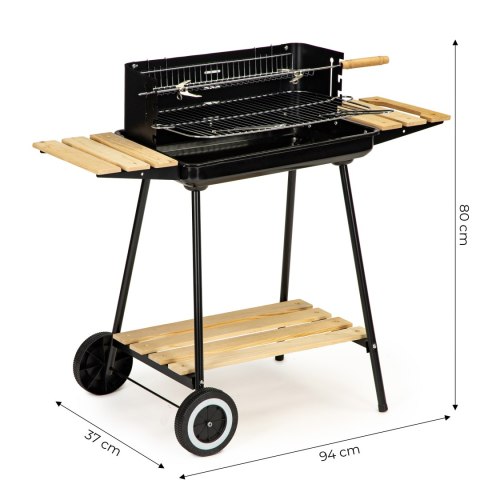 Grill ogrodowy węglowy z półkami regulacja 2 ruszty przenośny MultiGarden Grill ogrodowy węglowy z półkami regulacja 2 ruszty przenośny MultiGarden