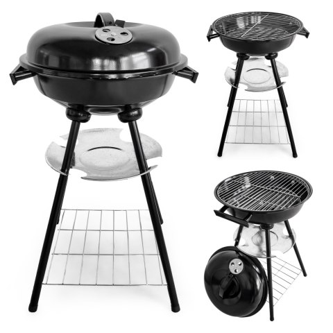 Grill ogrodowy z pokrywą otwór wentylacyjny popielnik półka MultiGarden