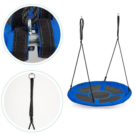 Huśtawka ogrodowa bocianie gniazdo 100cm ECOTOYS niebieska Huśtawka ogrodowa bocianie gniazdo 100cm ECOTOYS niebieska