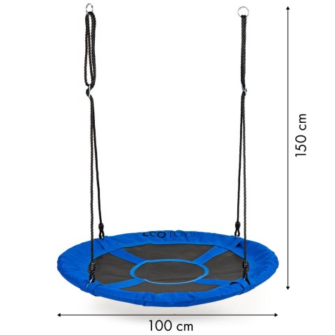 Huśtawka ogrodowa bocianie gniazdo 100cm ECOTOYS niebieska Huśtawka ogrodowa bocianie gniazdo 100cm ECOTOYS niebieska
