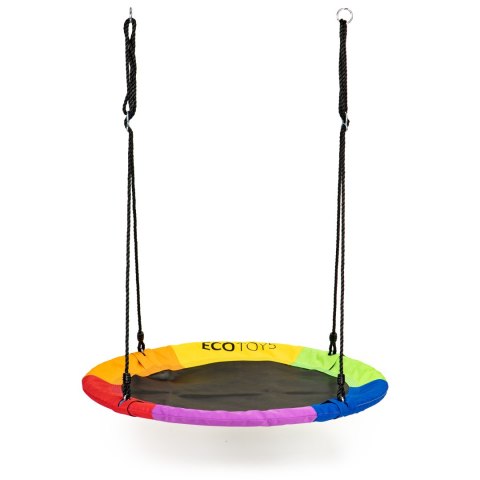 Huśtawka ogrodowa bocianie gniazdo 100cm ECOTOYS wielokolorowa Huśtawka ogrodowa bocianie gniazdo 100cm ECOTOYS wielokolorowa