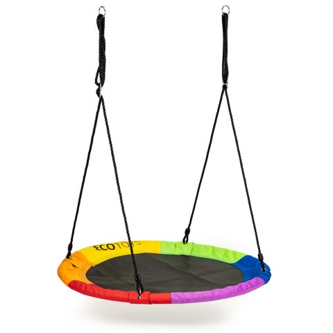 Huśtawka ogrodowa bocianie gniazdo 100cm ECOTOYS wielokolorowa Huśtawka ogrodowa bocianie gniazdo 100cm ECOTOYS wielokolorowa