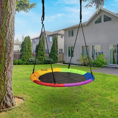 Huśtawka ogrodowa bocianie gniazdo 100cm ECOTOYS wielokolorowa Huśtawka ogrodowa bocianie gniazdo 100cm ECOTOYS wielokolorowa