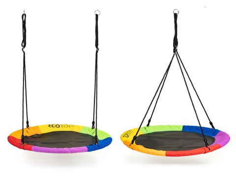Huśtawka ogrodowa bocianie gniazdo 100cm ECOTOYS wielokolorowa Huśtawka ogrodowa bocianie gniazdo 100cm ECOTOYS wielokolorowa