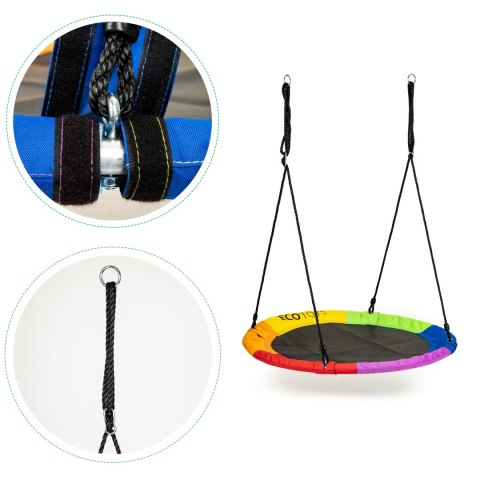 Huśtawka ogrodowa bocianie gniazdo 100cm ECOTOYS wielokolorowa Huśtawka ogrodowa bocianie gniazdo 100cm ECOTOYS wielokolorowa