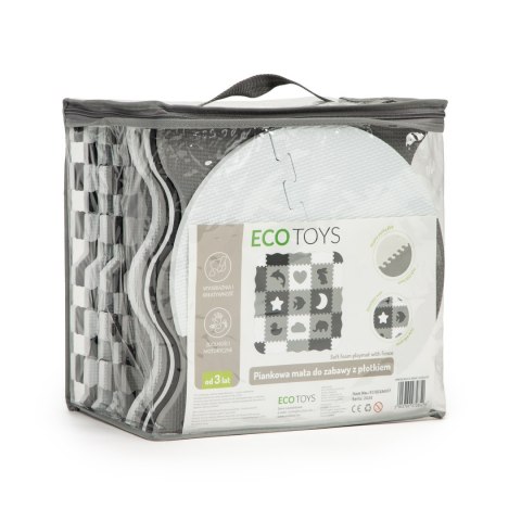 Mata piankowa z płotkiem puzzle suchy basen 25el ECOTOYS Mata piankowa z płotkiem puzzle suchy basen 25el ECOTOYS