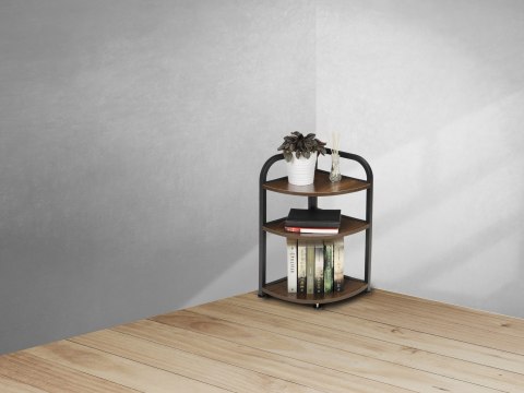 Regał stojak narożny szafka 3 półki LOFT drewniana narożnikowa ModernHome Regał stojak narożny szafka 3 półki LOFT drewniana narożnikowa ModernHome