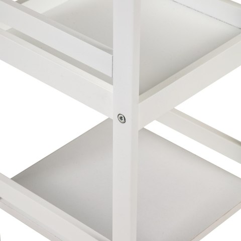 Regał szafka nocna stolik nocny 3 półki biały ModernHome Regał szafka nocna stolik nocny 3 półki biały ModernHome