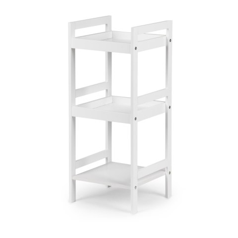 Regał szafka nocna stolik nocny 3 półki biały ModernHome Regał szafka nocna stolik nocny 3 półki biały ModernHome