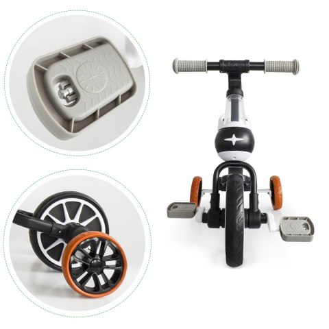 Rower rowerek biegowy 4w1 Pedały Kółka boczne czarny ECOTOYS Rower rowerek biegowy 4w1 Pedały Kółka boczne czarny ECOTOYS