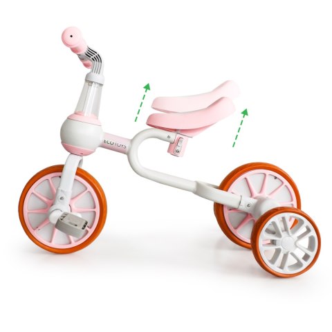 Rower rowerek biegowy 4w1 Pedały Kółka boczne różowy ECOTOYS Rower rowerek biegowy 4w1 Pedały Kółka boczne różowy ECOTOYS