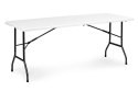Stół cateringowy 180 cm składany w walizkę biały ModernHome