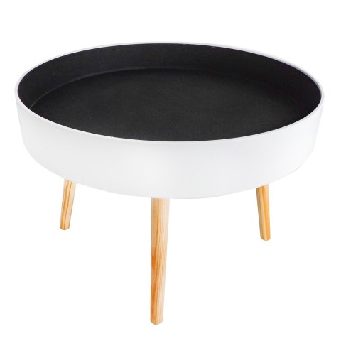Stolik kawowy okrągły ze schowkiem 60 cm ModernHome Stolik kawowy okrągły ze schowkiem 60 cm ModernHome