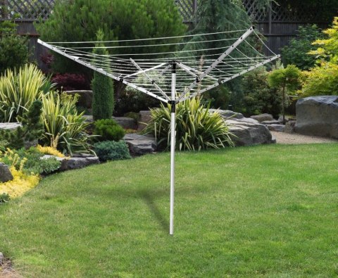 Suszarka ogrodowa na pranie 60 m powierzchni suszenia świder do montażu + pokrowiec gratis ModernHome Suszarka ogrodowa na pranie 60 m powierzchni suszenia świder do montażu + pokrowiec gratis ModernHome