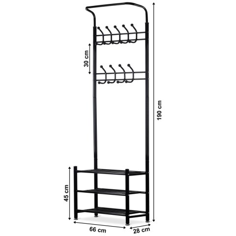 Wieszak na ubrania + szafka regał półka na buty ModernHome Wieszak na ubrania + szafka regał półka na buty ModernHome
