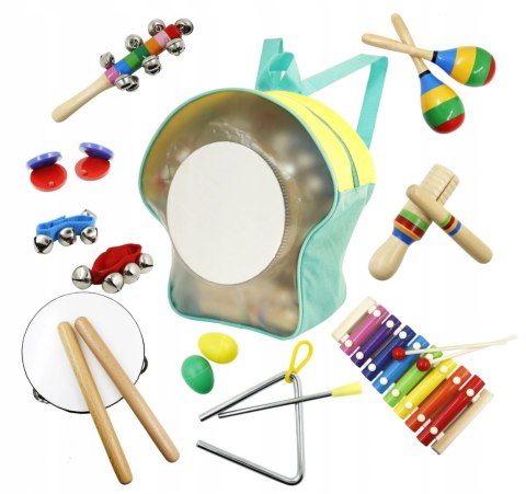 Zestaw muzyczny 10 instrumentów dla dzieci + plecak ECOTOYS Zestaw muzyczny 10 instrumentów dla dzieci + plecak ECOTOYS