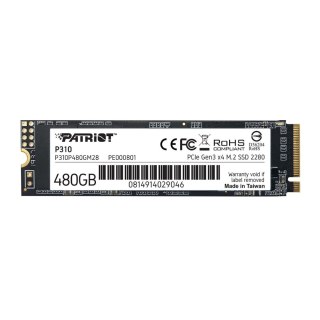Dysk SSD Patriot P310 480GB M.2 2280 PCle NVMe (1700/1500 MB/s)