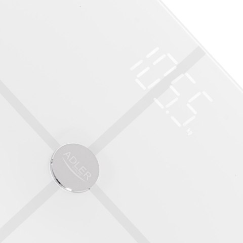 Inteligentna waga łazienkowa Adler | AD 8187 | Maksymalna waga (udźwig) 180 kg | Dokładność 100 g | Pomiar wskaźnika masy ciała 
