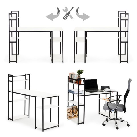 Biurko komputerowe biurowe stół + regał półki loft ModernHome Biurko komputerowe biurowe stół + regał półki loft ModernHome