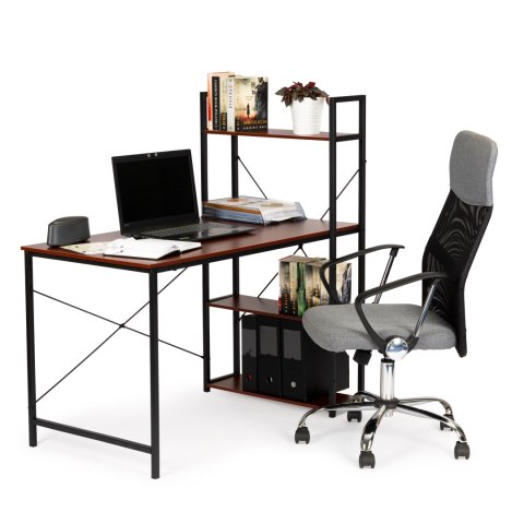Biurko komputerowe drewniane regał z półkami loft Biurko komputerowe drewniane regał z półkami loft