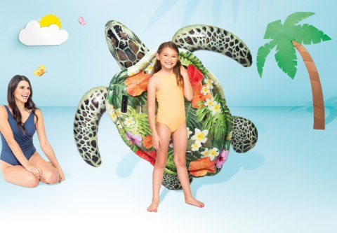 Dmuchany materac żółw morski do pływania dla dzieci INTEX 57555 Dmuchany materac żółw morski do pływania dla dzieci INTEX 57555