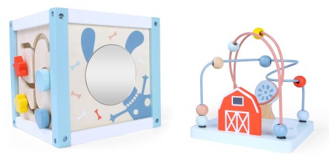 Drewniana kostka edukacyjna sorter +klocki ECOTOYS Drewniana kostka edukacyjna sorter +klocki ECOTOYS