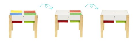 Drewniane meble dla dzieci zestaw stół + 2 krzesła ECOTOYS Drewniane meble dla dzieci zestaw stół + 2 krzesła ECOTOYS