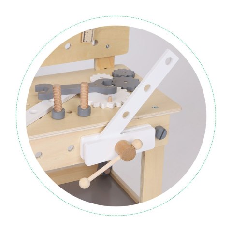 Drewniany warsztat dla dzieci narzędzia stolik ECOTOYS Drewniany warsztat dla dzieci narzędzia stolik ECOTOYS
