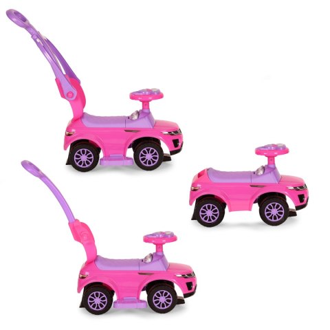 Jeździk chodzik pchacz 3w1 autko super car różowy Jeździk chodzik pchacz 3w1 autko super car różowy