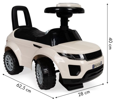 Jeździk dla dzieci autko odpychacz auto dźwięki biały Jeździk dla dzieci autko odpychacz auto dźwięki biały