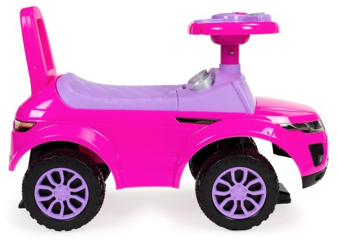 Jeździk dla dzieci autko odpychacz auto dźwięki różowy Jeździk dla dzieci autko odpychacz auto dźwięki różowy