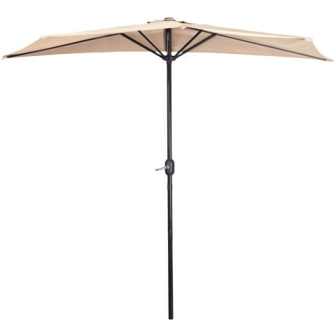 Parasol ogrodowy pół-parasol ścienny na taras 2,7 m beżowy MultiGarden Parasol ogrodowy pół-parasol ścienny na taras 2,7 m beżowy MultiGarden