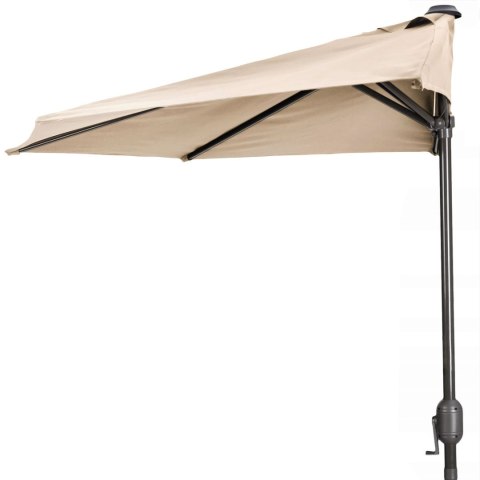 Parasol ogrodowy pół-parasol ścienny na taras 2,7 m beżowy MultiGarden Parasol ogrodowy pół-parasol ścienny na taras 2,7 m beżowy MultiGarden