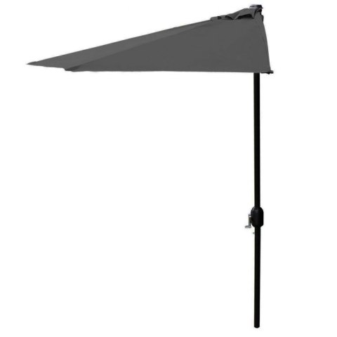 Parasol ogrodowy pół-parasol ścienny na taras 2,7 m szary MultiGarden Parasol ogrodowy pół-parasol ścienny na taras 2,7 m szary MultiGarden