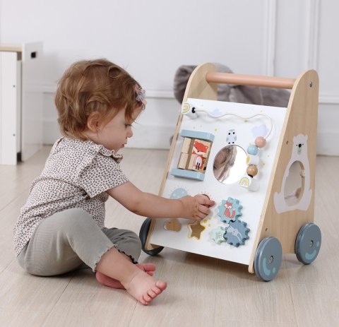 Pchacz chodzik drewniany edukacyjny z ruchomymi elementami ECOTOYS Pchacz chodzik drewniany edukacyjny z ruchomymi elementami ECOTOYS