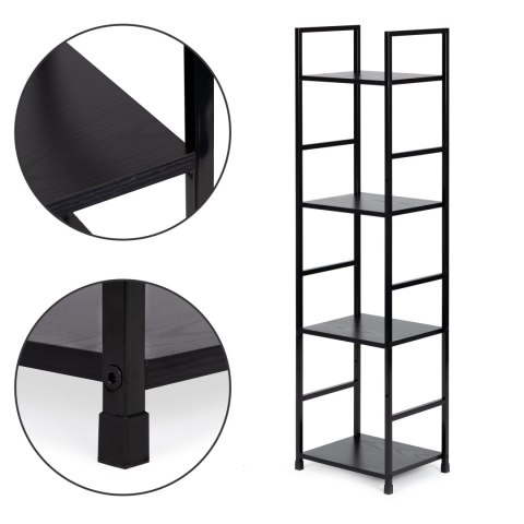 Regał drewniany nowoczesny metalowa rama LOFT 4 półki ModernHome Regał drewniany nowoczesny metalowa rama LOFT 4 półki ModernHome