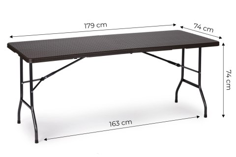 Stół cateringowy bankietowy ogrodowy składany 180 cm ratan ModernHome Stół cateringowy bankietowy ogrodowy składany 180 cm ratan ModernHome