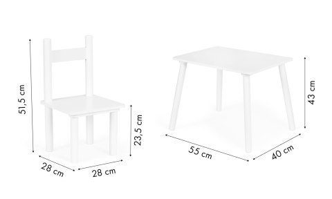 Stół stolik +2 krzesła meble dla dzieci komplet ECOTOYS Stół stolik +2 krzesła meble dla dzieci komplet ECOTOYS