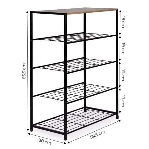 Szafka na buty stojak regał półka drewniana LOFT ModernHome Szafka na buty stojak regał półka drewniana LOFT ModernHome