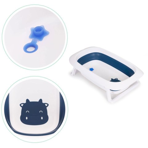 Wanienka dla dzieci wanna składana z odpływem - Krówka ECOTOYS Wanienka dla dzieci wanna składana z odpływem - Krówka ECOTOYS