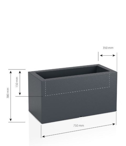 Designerska donica MONUMO LUNGO Biała Designerska donica MONUMO LUNGO Biała