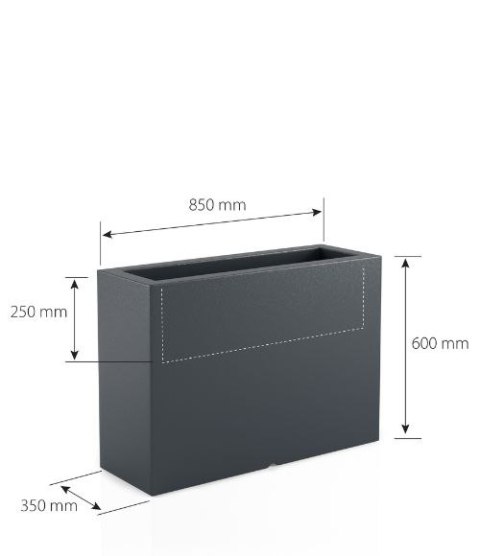 Designerska donica MONUMO LUNGO GRANDE Antracyt Designerska donica MONUMO LUNGO GRANDE Antracyt