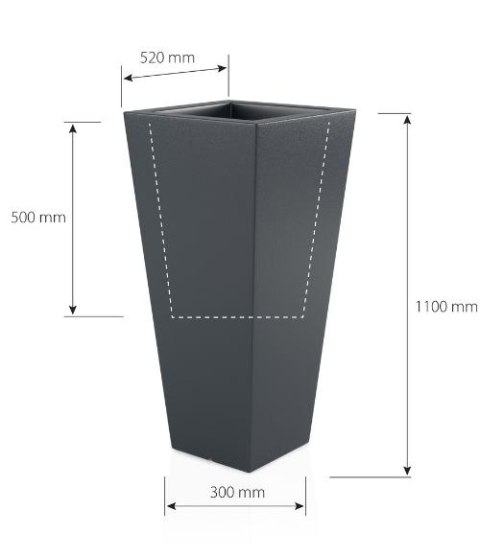 Designerska donica MONUMO SLIM LINE M Biała Designerska donica MONUMO SLIM LINE M Biała